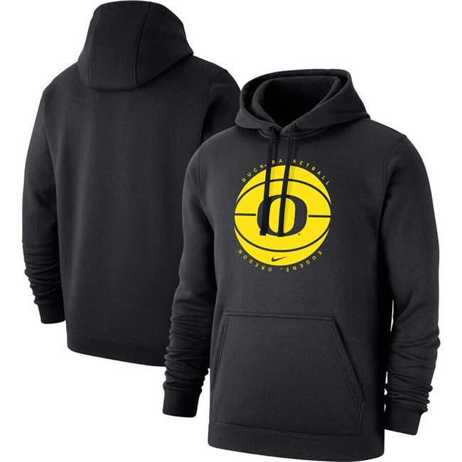 Men's Oregon Ducks Black Basketball Pullover Hoodie Men's Oregon Ducks Black Basketball Pullover Hoodie